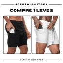 Kit 2 Bermudas de Compressão 2 em 1 ProFit [COMPRE 01 LEVE 02]