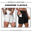 Kit 2 Bermudas de Compressão 2 em 1 ProFit [COMPRE 01 LEVE 02]