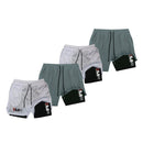 KIT 4 SHORTS DE COMPRESSÃO 2 EM 1 PROFIT  [PAGUE 02 LEVE 04]